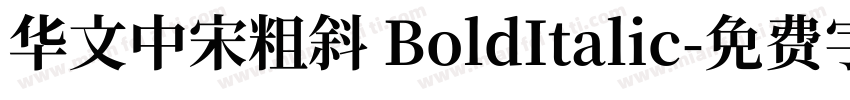 华文中宋粗斜 BoldItalic字体转换